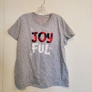 Women's Christmas "Joyful" pajama shirt.‎ Size L